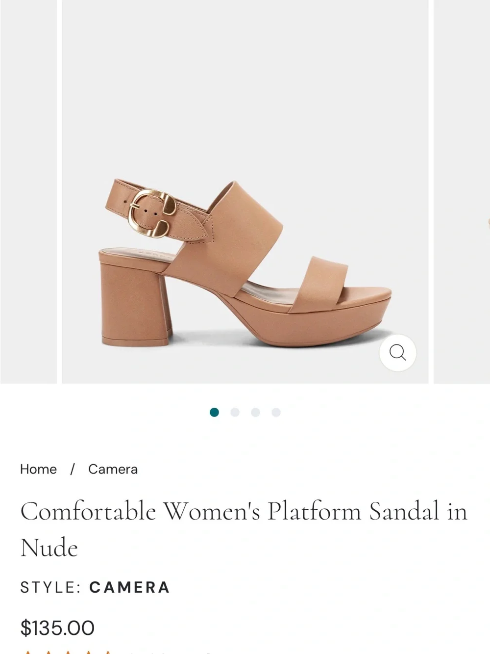 AEROSOLES Tan Double-Band Block Heel Sandals with Ankle Buckle